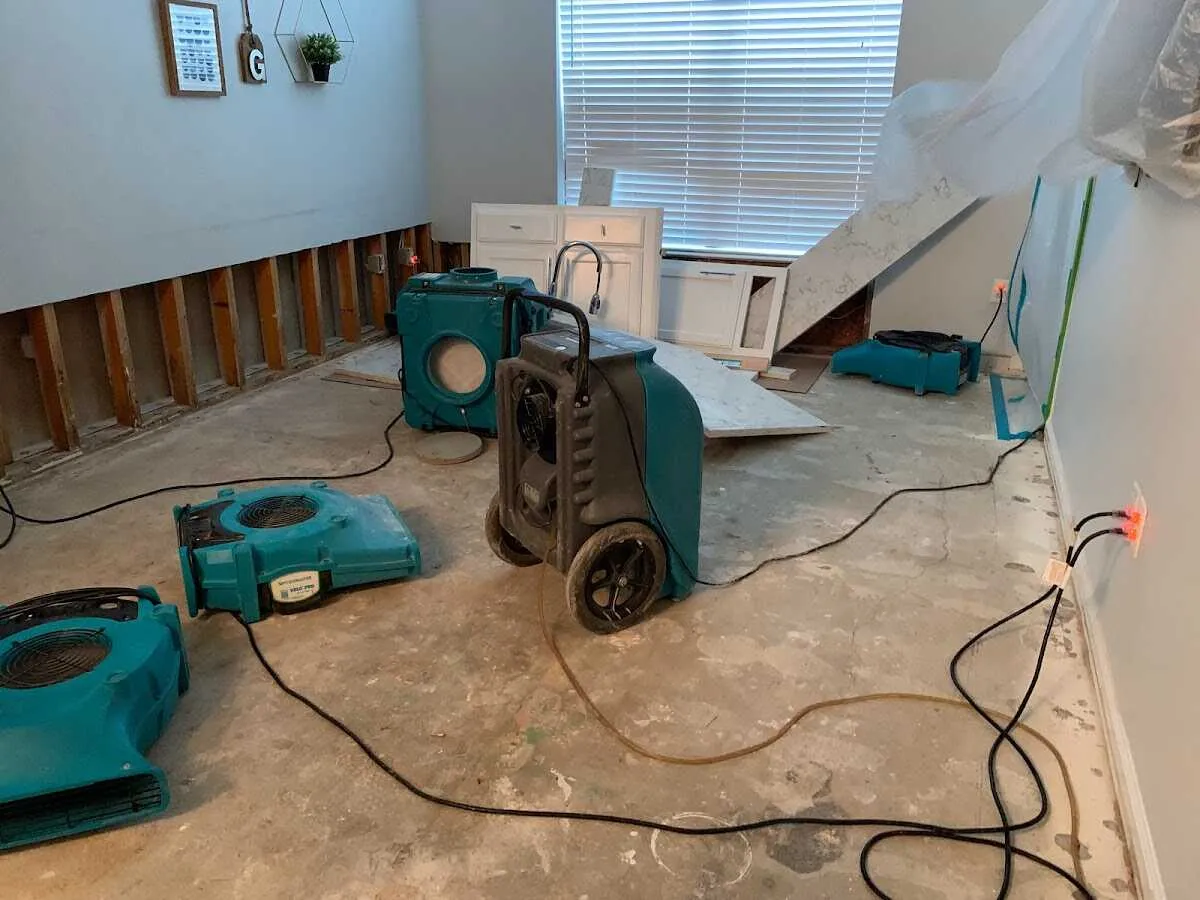 Dehumidifier in flood-cut room for Water Extraction & Removal in Hayesville